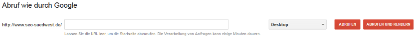 Abruf wie durch Google bietet jetzt die Möglichkeit, Seiten zu rendern