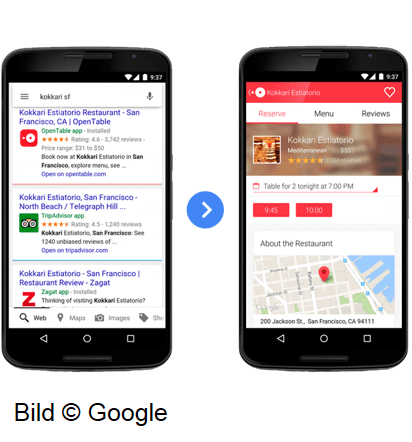 Google App-Indexierung