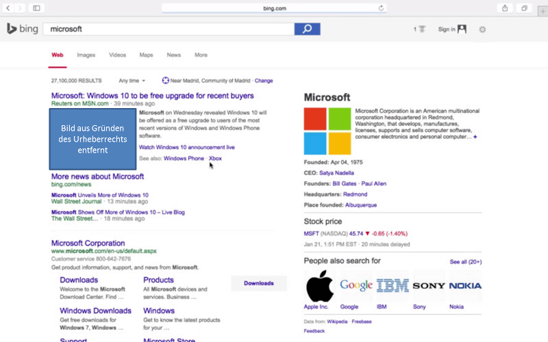 Bing testet neues SERP-Layout