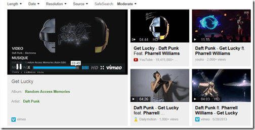 Neue Musiksuche bei Bing - 2