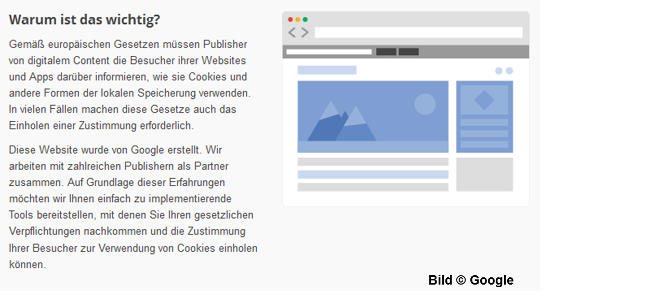 Cookiechoices: Screenshot