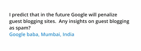 Frage an Matt Cutts zum Thema Guest Blogging