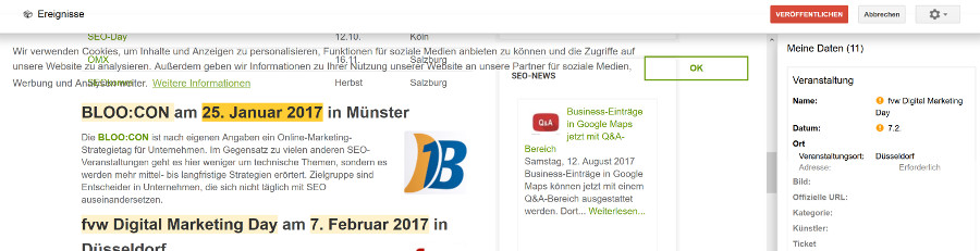 Data Highlighter: Beispiel