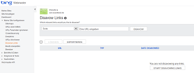 Disavow Links - Bing