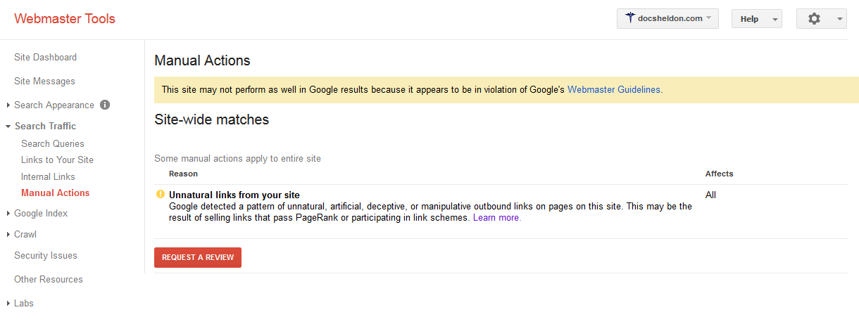 Google -Penalty für Doc Sheldon's Clinic