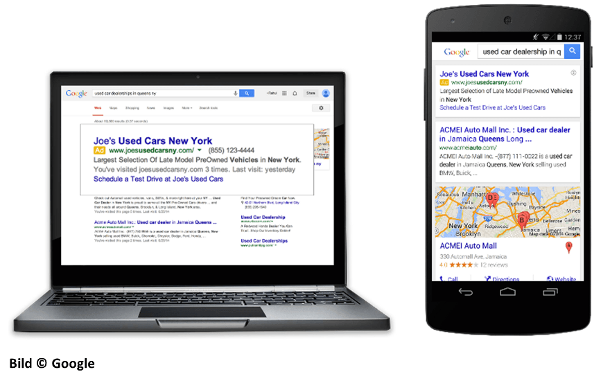 Dynamische Sitelinks in Google AdWords