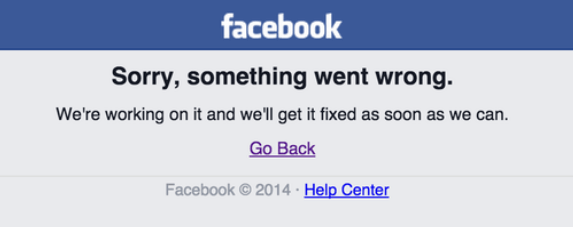 Facebook-Störung