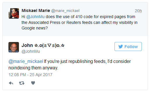 Google: Agenturmeldungen mit 'noindex' kennzeichnen