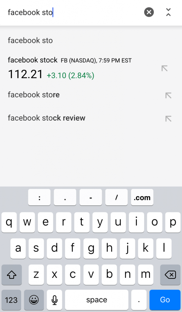 Aktienkurse per Autocomplete bei Google