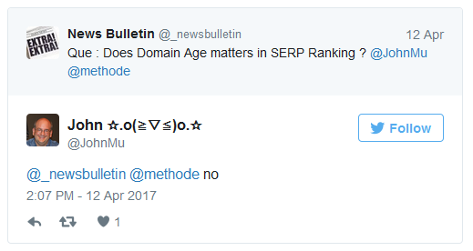 Google: Domainalter spielt keine Rolle für das Ranking