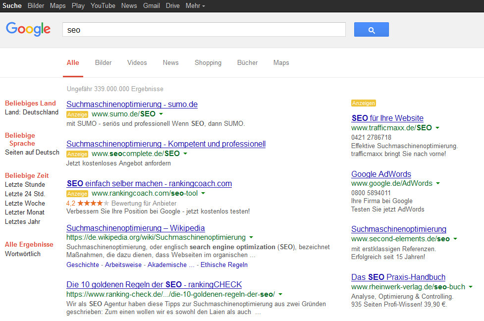 Google: altes Layout im Firefox