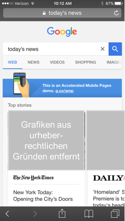 Google: AMP-Suche mit Karussell
