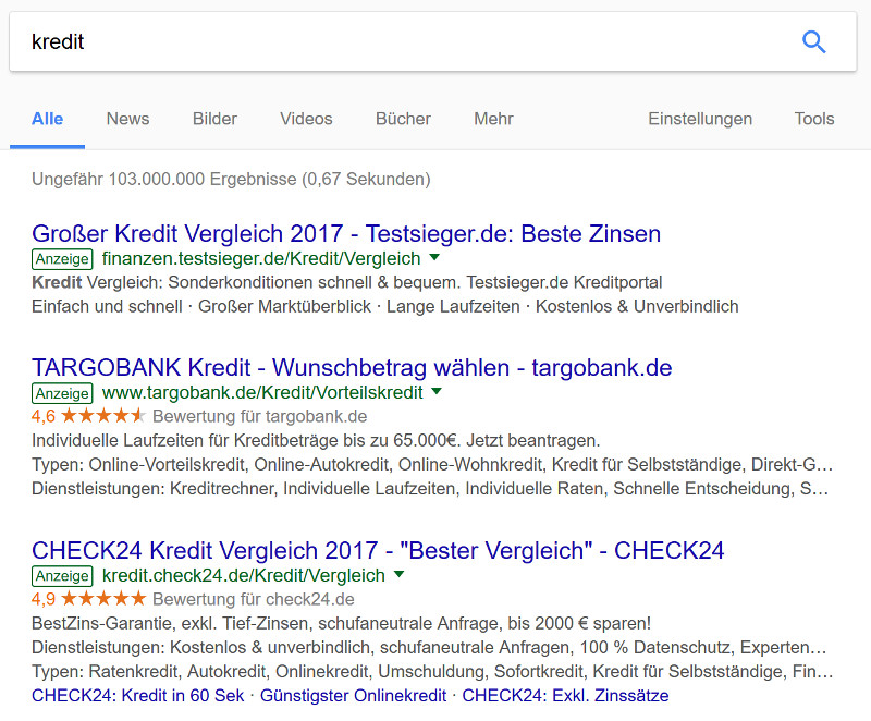 Google: neues Anzeigen-Label