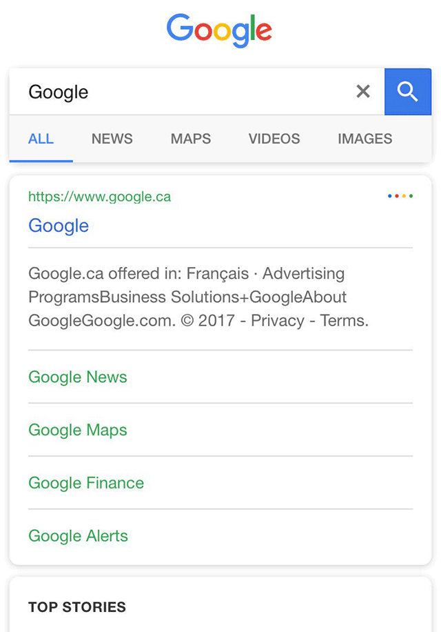 Google: Variante in Hellblau und Hellgrün