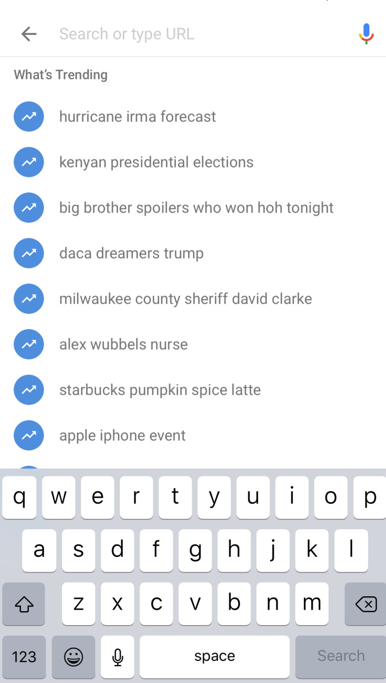 Google: Suche-Trends in der iOS-App