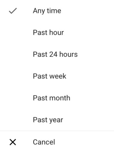 Google: Datumsfilter in der iOS-App