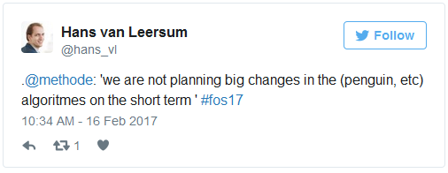 Google: keine größeren Änderungen zu Penguin und anderen Algos geplant