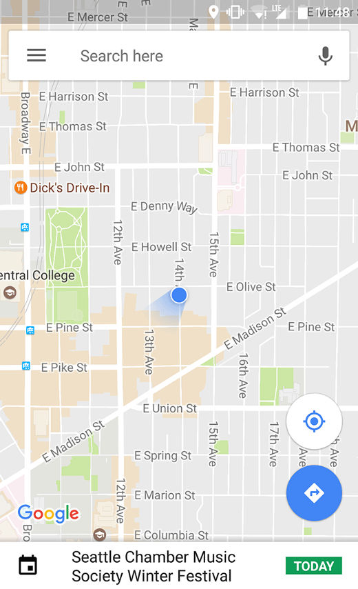 Google Maps: Veranstaltung in Kalenderansicht