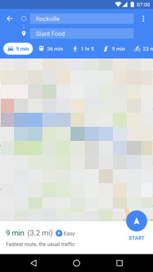 Google Maps: einfache Parksituation