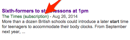 Google News: Kennzeichnung als Abonnement im Snippet