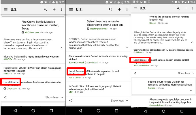 Google: "Local Source"-Kennzeichnung für lokale Nachrichten