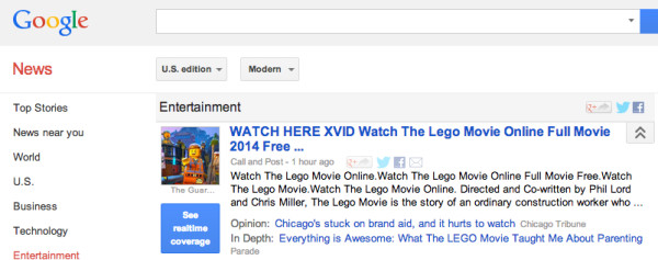 Spam auf Google News