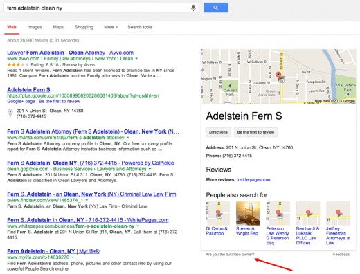 Ist das Ihr Unternehmen? Google