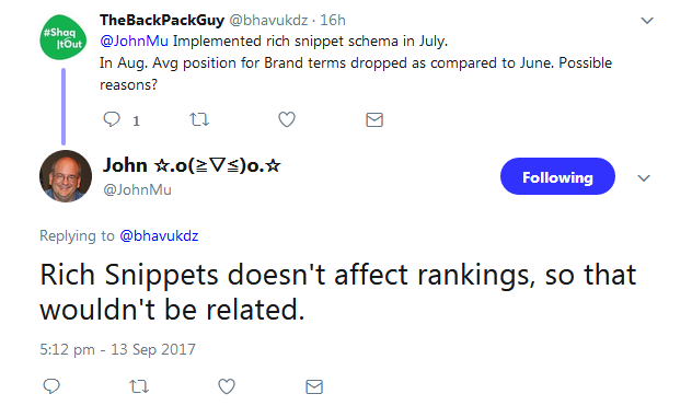 Google: kein Einfluss von Rich Snippets auf Rankings