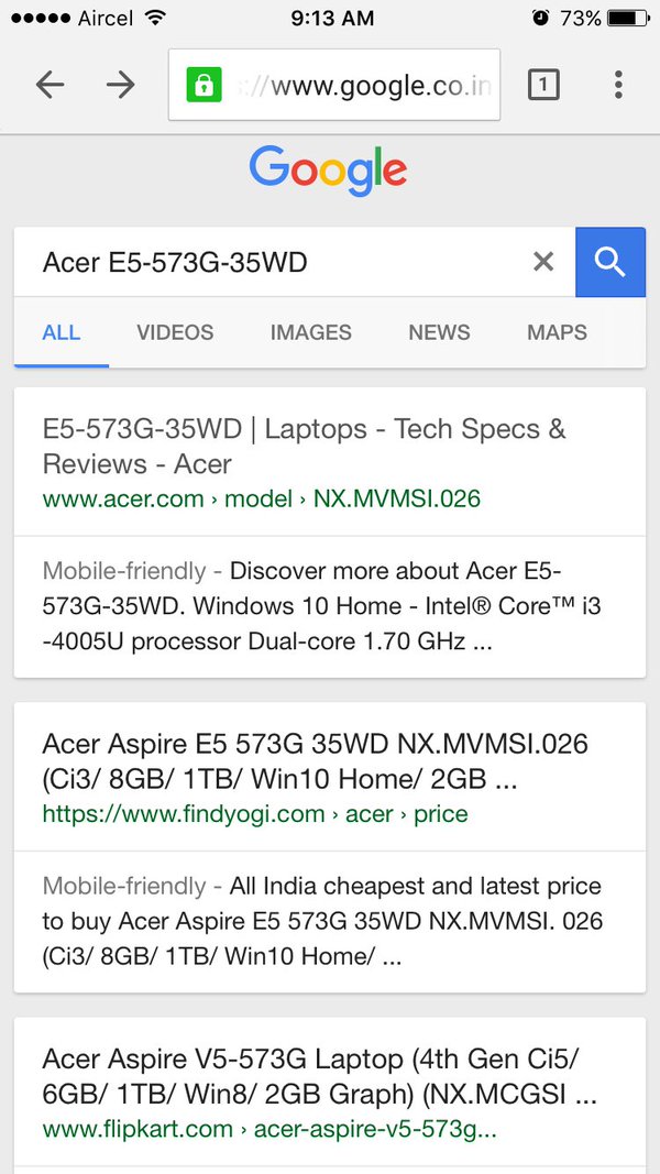 Google testet schwarze Links