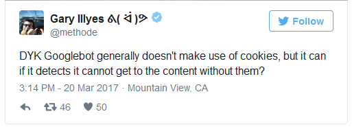 Gary Illyes zum Umgang des Googlebots mit Cookies