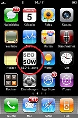Web-Clip auf dem iPhone Homescreen