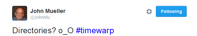 Johannes Müller auf Twitter zu Verzeichnissen