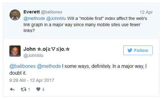 Johannes Müller: veränderter Link-Graph im mobilen Index