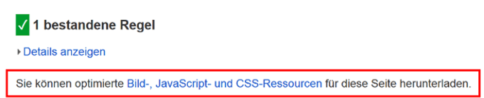 PageSpeed Insights: Jetzt auch mit optimierten Dateien zum Download