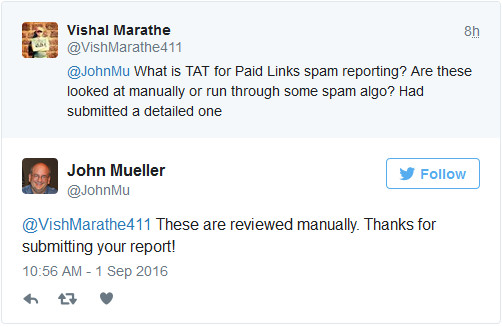 Johannes Muller (Google) zur Bewertung von Spam-Reports