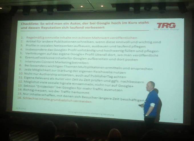Björn Tantau auf der SEOcruise 2013 zum Thema Google+