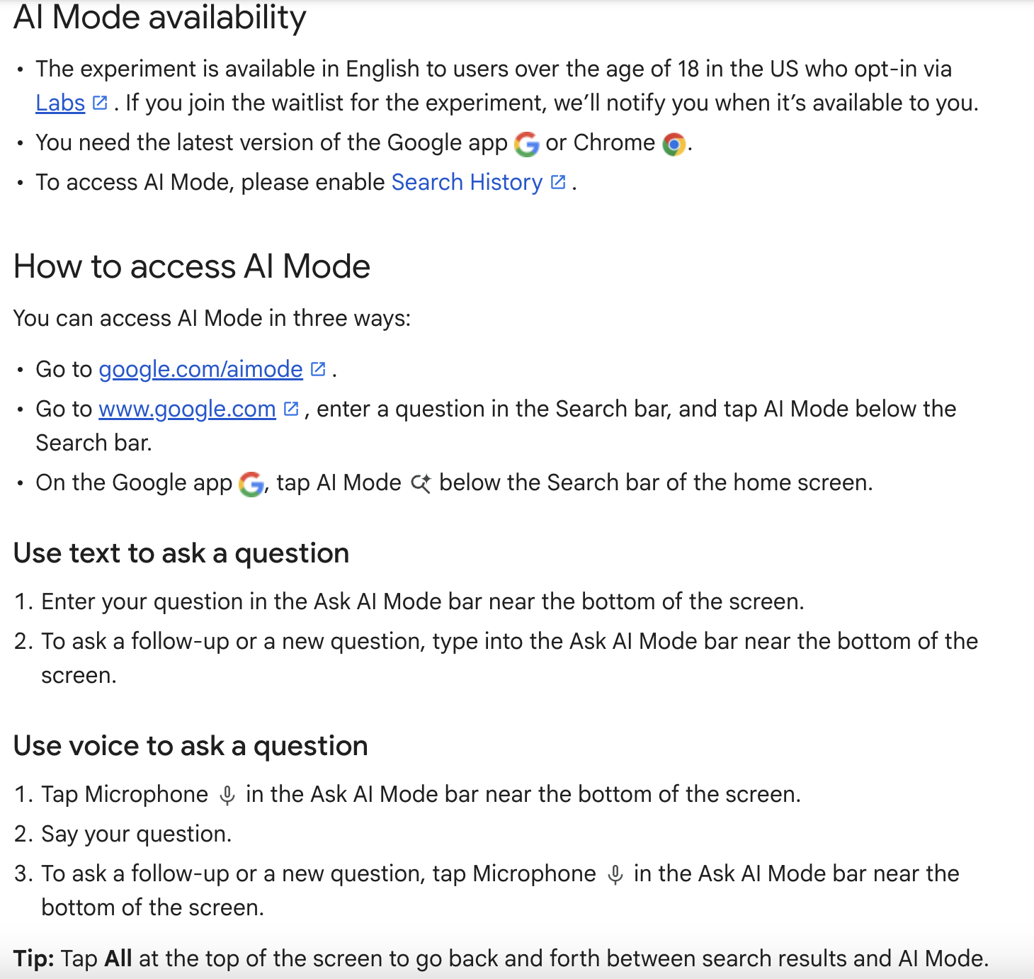 Google AI Mode: So kann man ihn nutzen