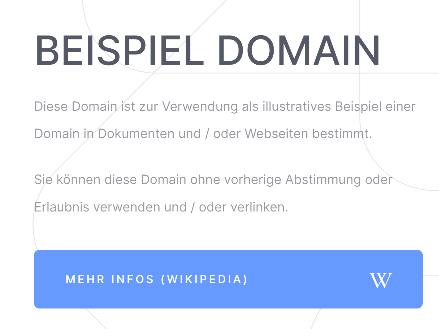 Startseite von beispiel.de