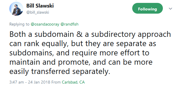 Bill Slawski: Subdomains und Verzeichnisse können gleichwertig sein
