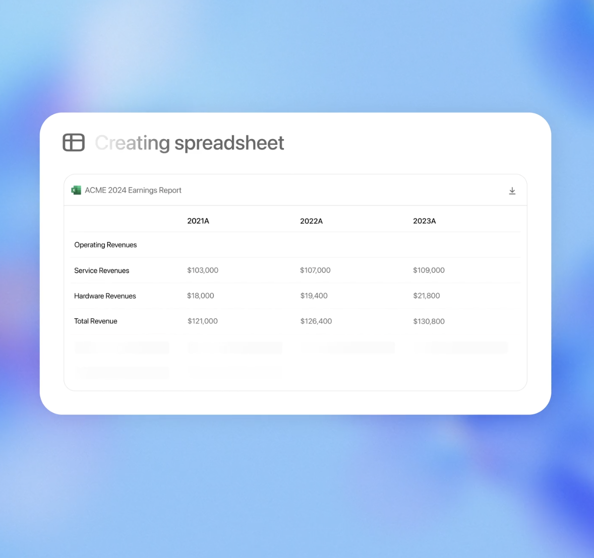 ChatGPT Agent erstellt Spreadsheet