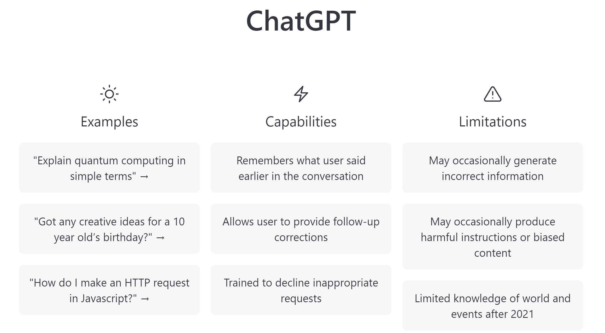 ChatGPT Startseite