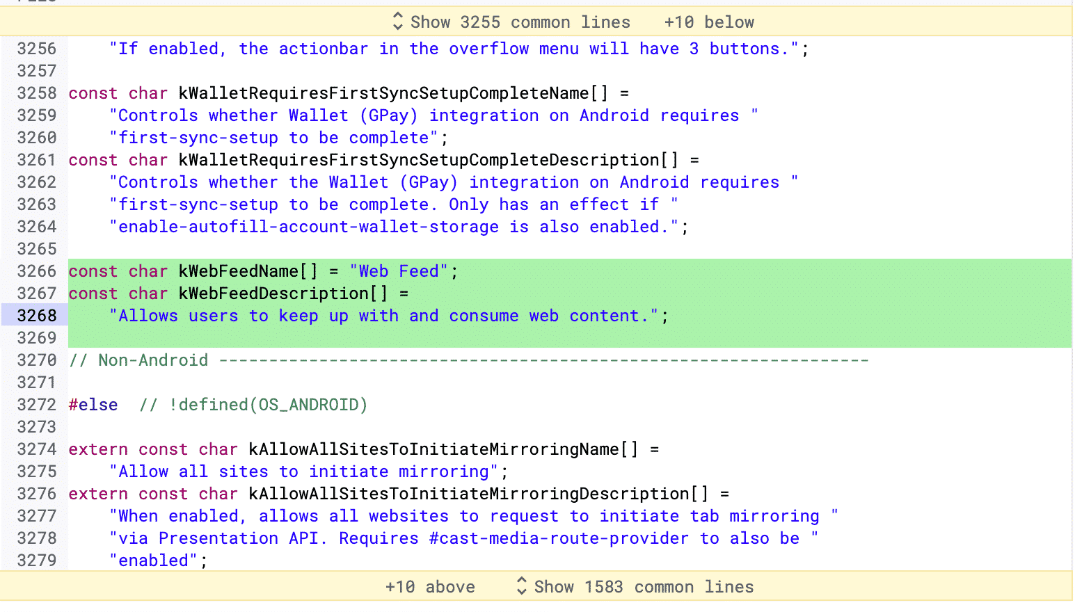 Google Chrome: Experimental Flag Web Feed