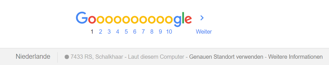Google: Lokalisierung auf die Niederlande