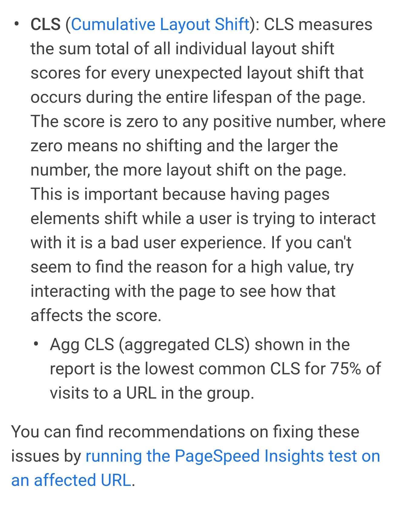 Google: CLS bezieht sich auf die komplette Lebensspanne einer Seite