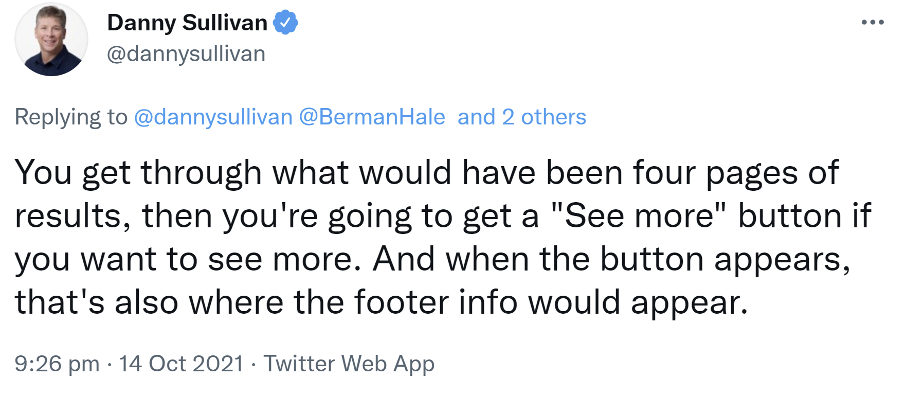 Google: Continuous Scrolling ist nicht Infinite Scrolling