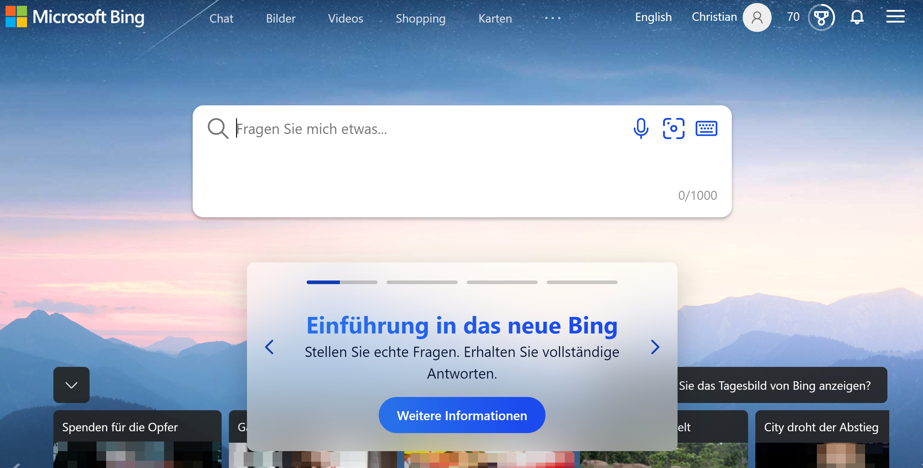 Das neue Bing