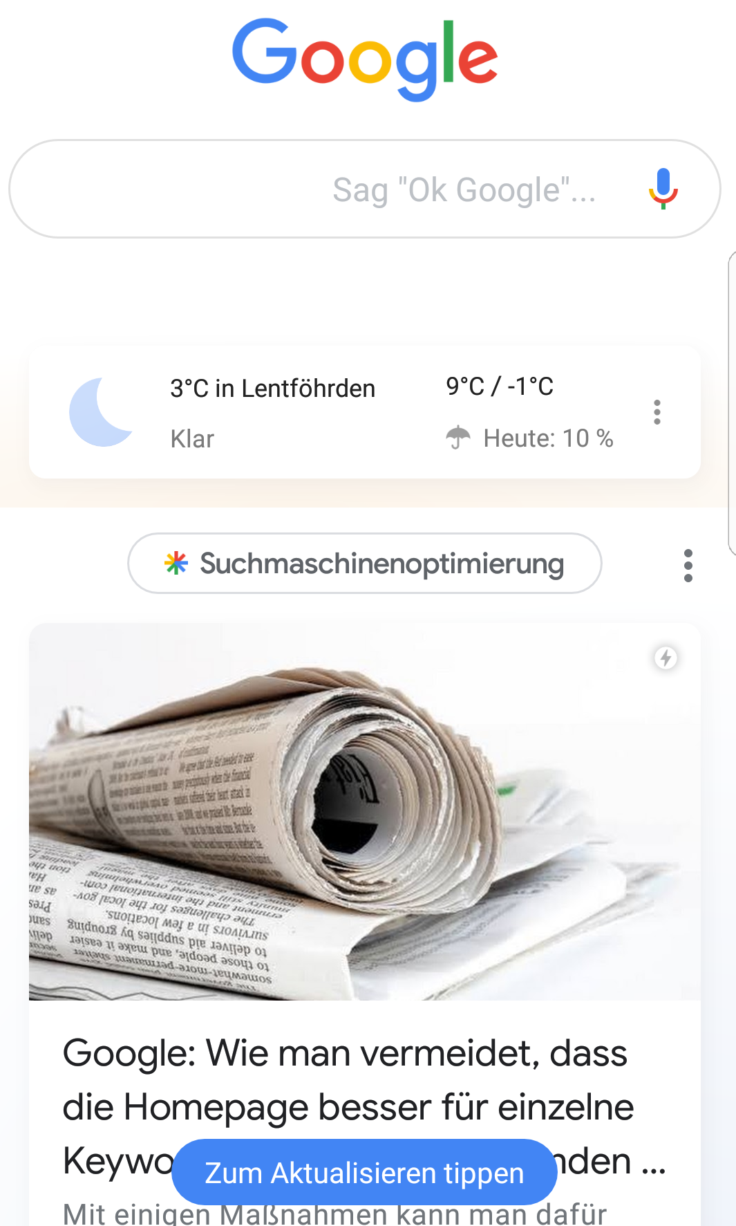 Discover Feed - Beispiel