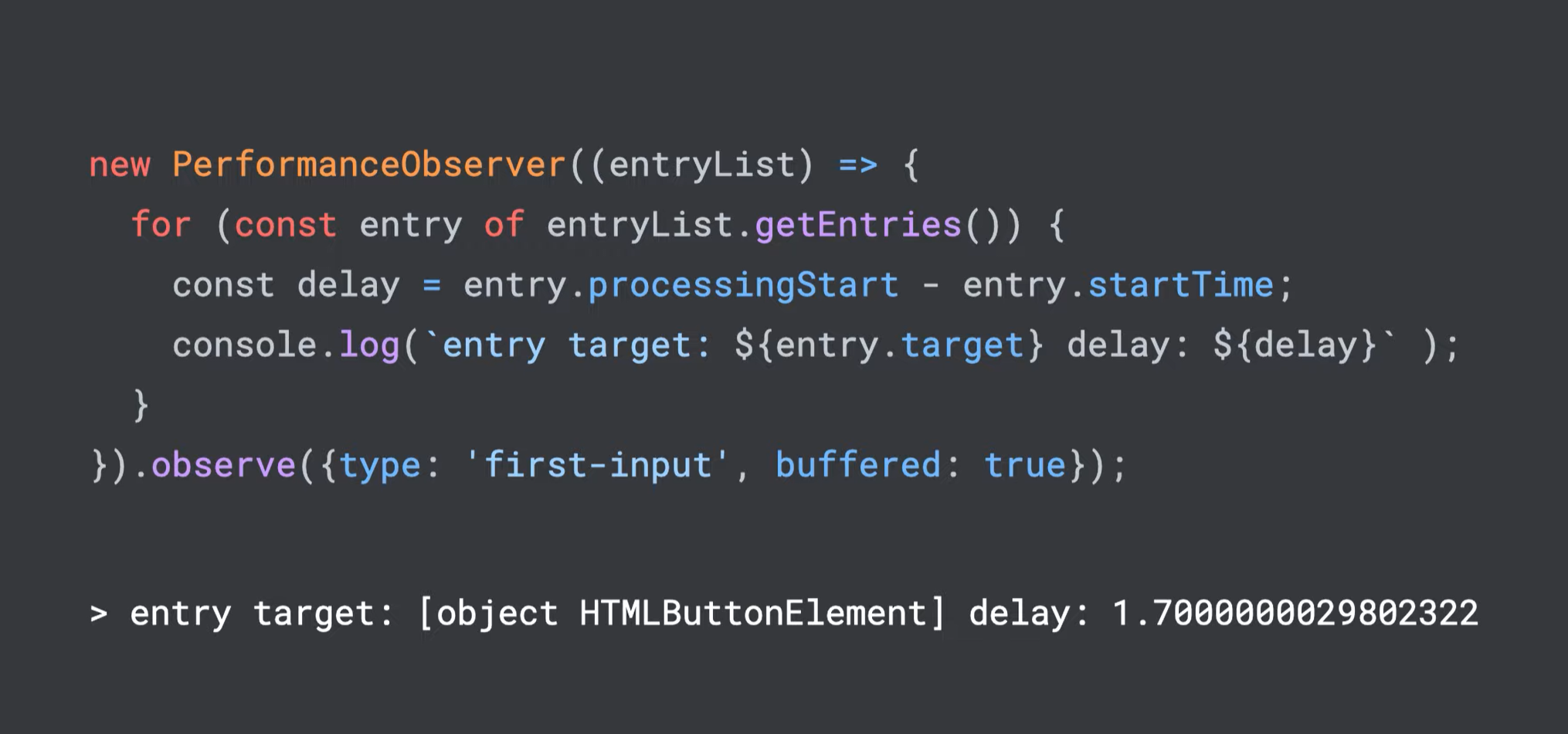 Abfrage der Reaktionszeit von UI-Elementen per Entry Target