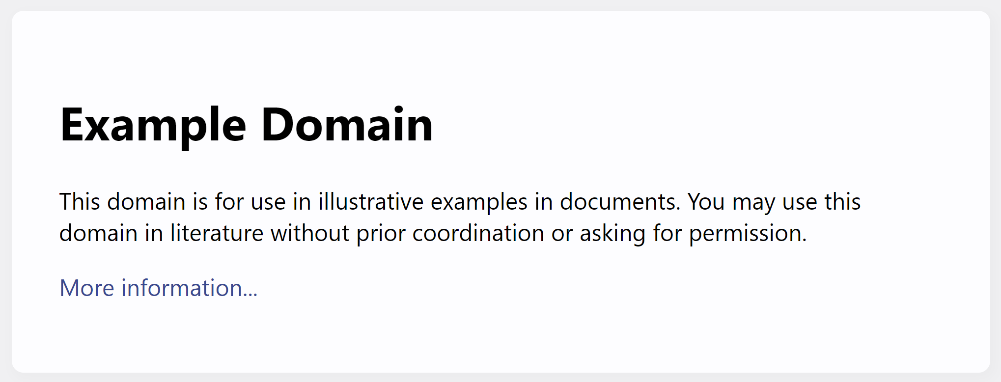 Startseite von example.com