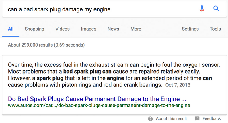 Featured Snippet: Beispiel